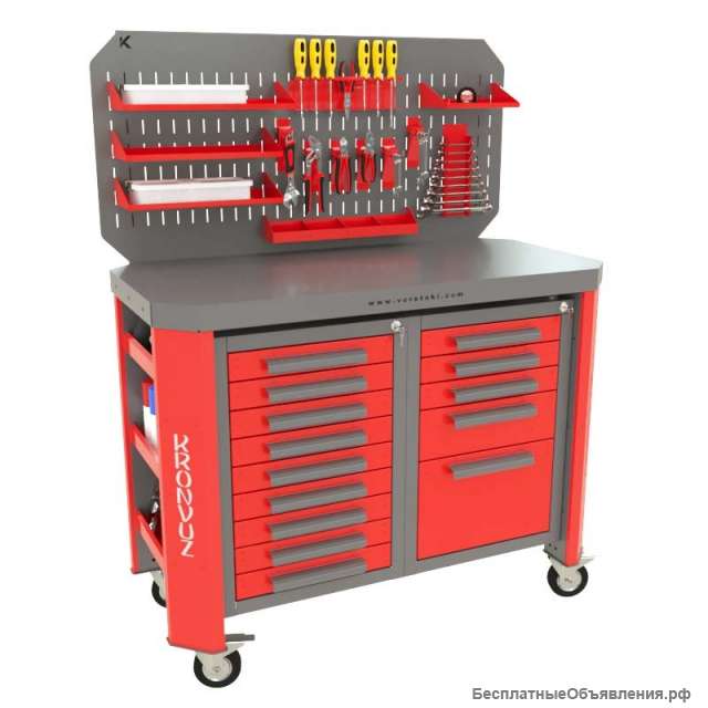 Стол-верстак на колесах Гефест-ВС-95-ЭП-К2