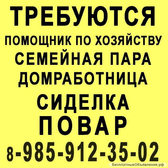 Помощница по хозяйству - МО, Раменский
