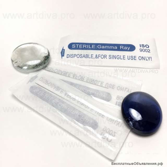 Иглы текстурированные 1R к машинкам для татуажа