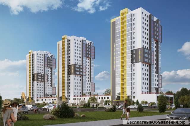 3 комнатная квартира, 104,36 м² в ЖК “За ручьем”