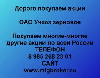 Покупаем акции ОАО Учхоз Зерновое и любые другие акции по всей России