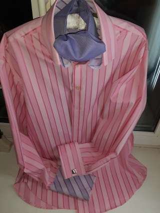 Рубашка розовая Ted Baker London под запонки р.42