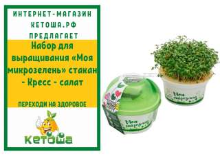 Набор для выращивания «Моя микрозелень» стакан - Кресс - салат