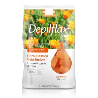 Воск Пленочный в брикетах 1000 гр, Depilflax Календула