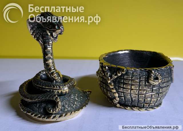 Шкатулка «Змея» бронза/латунь новая