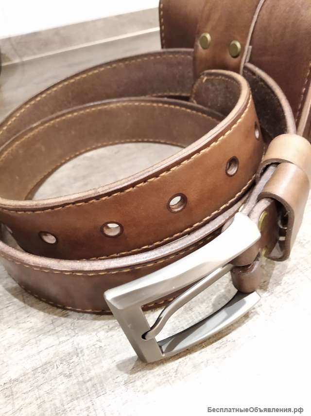 Ремень из натуральной кожи ручной работы