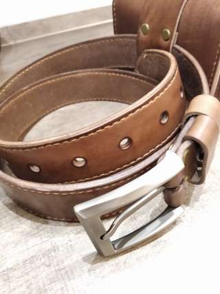 Ремень из натуральной кожи ручной работы