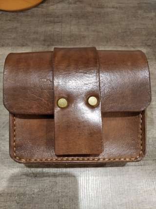 Кошелек из натуральной кожи растительного дубления