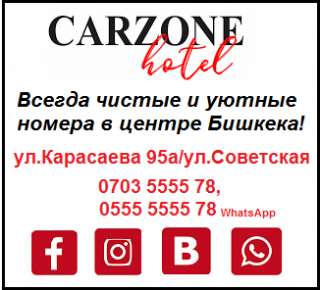 Отель "Carzone". Всегда чистые и уютные номера в центре Бишкека