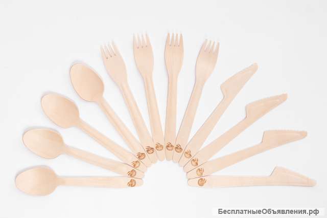 Одноразовая Эко-посуда из дерева