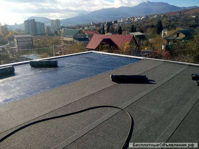 Ремонт крыш (еврорубероид) балконы на последних этажах, гаражи, многоквартирные дома