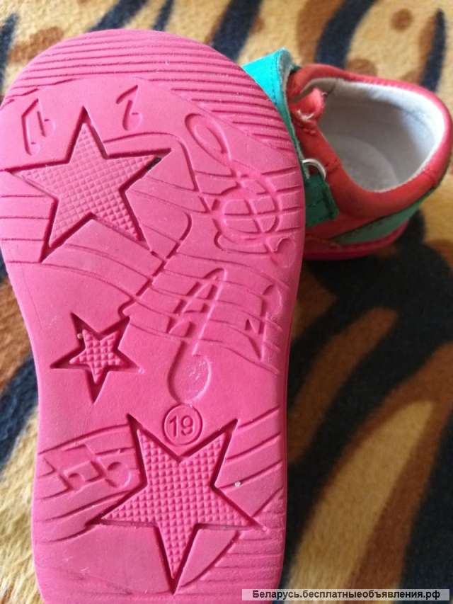 Туфли красные, р.19, б.у