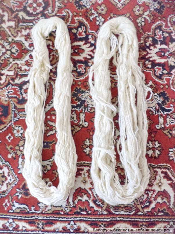 Пряжа-нитки из шерсти овец, деревенские, ручной работы