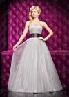 Вечернее платье To be bride серое, с пышной юбкой