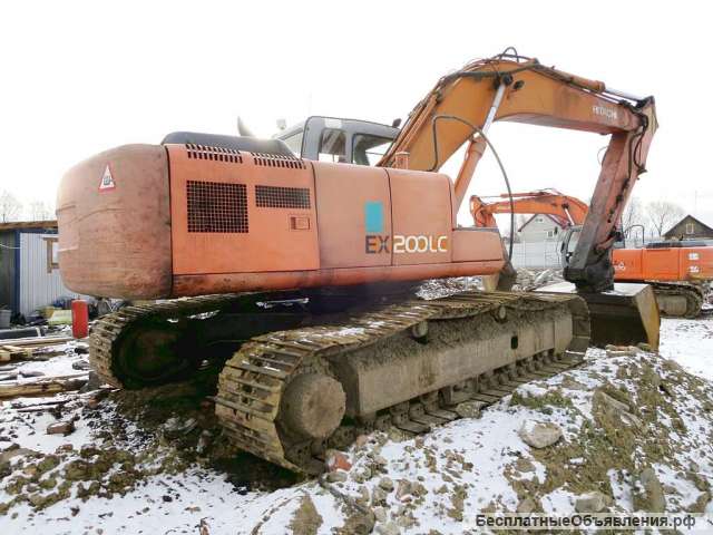 Гусеничный экскаватор HITACHI 200, линии, 2 ковша