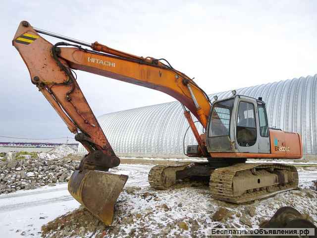 Гусеничный экскаватор HITACHI 200, линии, 2 ковша