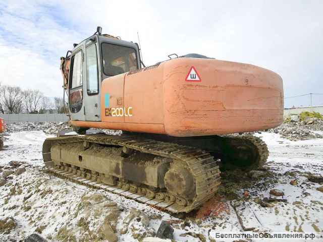 Гусеничный экскаватор HITACHI 200, линии, 2 ковша
