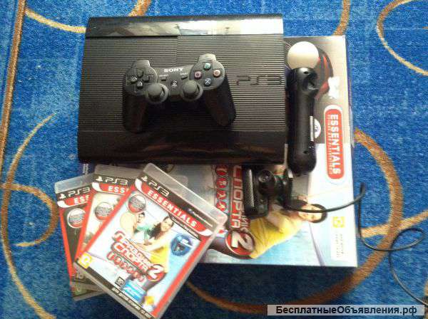 Игровую приставку ps3 на 500GB вместе с дисками