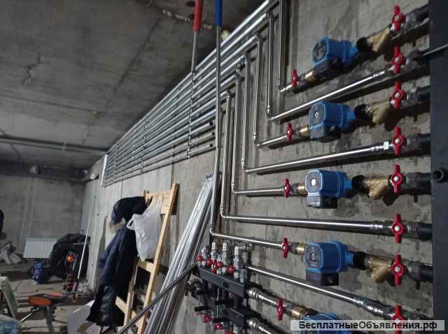 Монтаж отопления, водоснабжения, тëплый пол, обустройство скважины