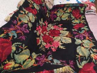 Старинный шерстяной украинский ковер ручной работы