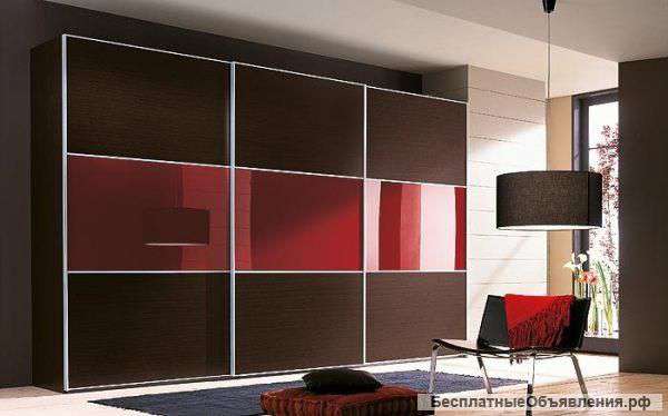 Шкаф-купе комбинированный (стекло Лакобель + лдсп)