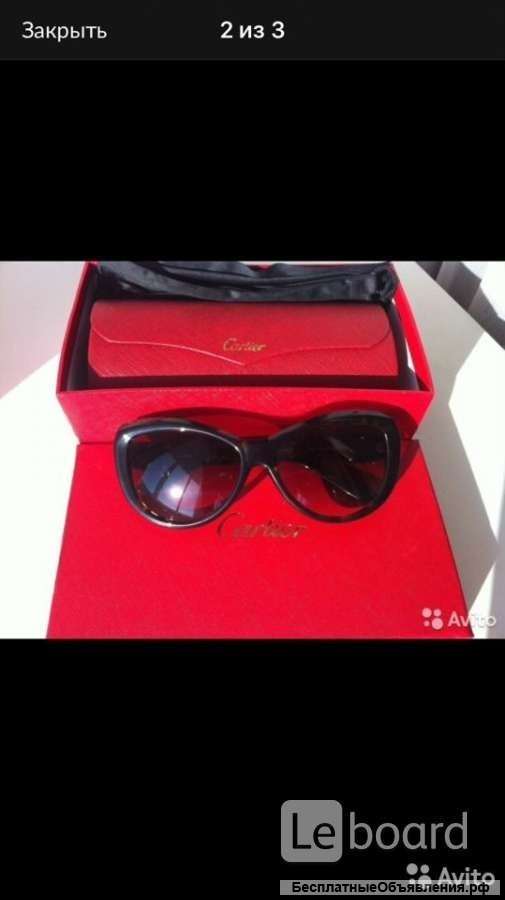Очки женские новые Cartier копия люкс цвет коричневый болотный леопард золото металл принт аксессуар