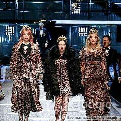 Плащ женский новый Dolce&Gabbana Италия 46 М размер леопард коричневый миди длина шелк оригинал мода