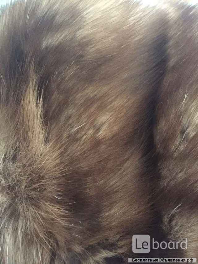 Шуба норка Luini Греция 46 М капюшон соболь блёкнущий лама 116 см длина миди стразы Сваровски крючки