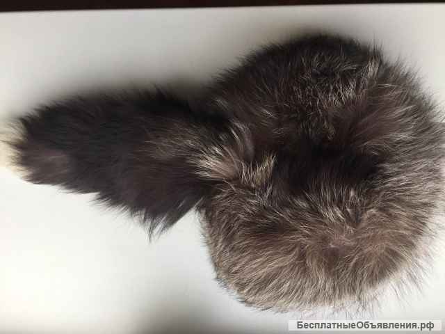 Шапка женская новая мех чернобурка хвост зима меховая аксессуары зимние верхняя одежда топ мода купи