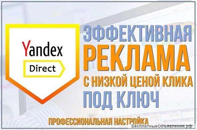 Настройка, ведение рекламы в Яндекс. Директ