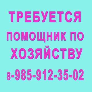 Помощник по хозяйству- Новая Москва