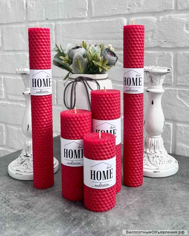Интерьерные свечи из вощины