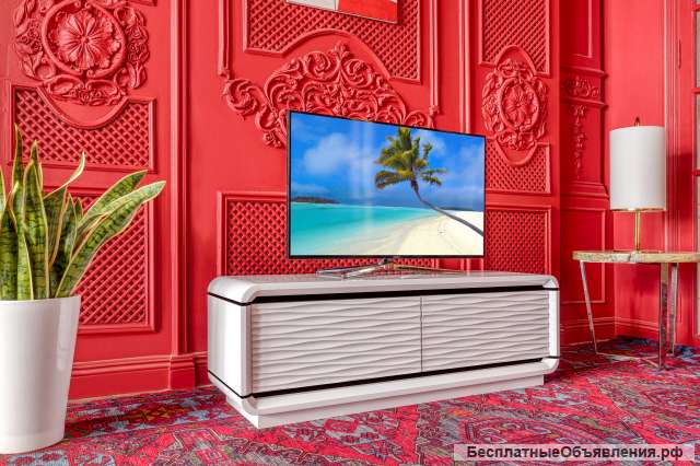 ТВ тумба напольная под телевизор 3D-MODO Due Paoli (белая, с ящиками)