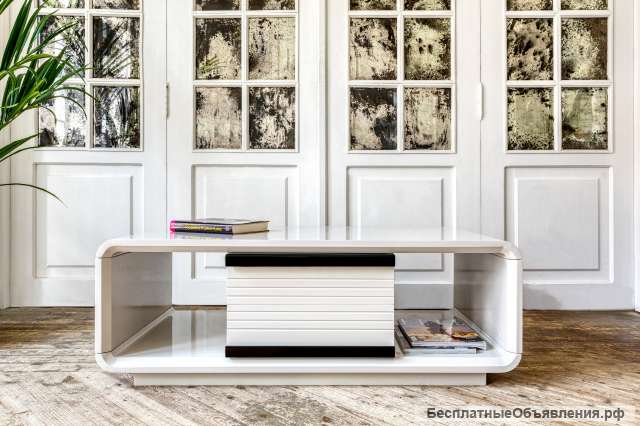 Стол журнальны серый VELVET Paoli с ящиками