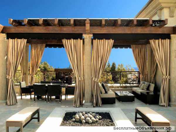 Шторы для террас, беседок, веранд, дач.и перлог. Уличные шторы.