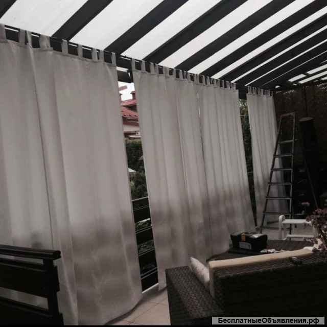 Шторы для террас, беседок, веранд, дач.и перлог. Уличные шторы.