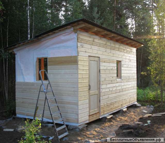 Хоз. блок, летняя кухня, душ, туалет, гараж