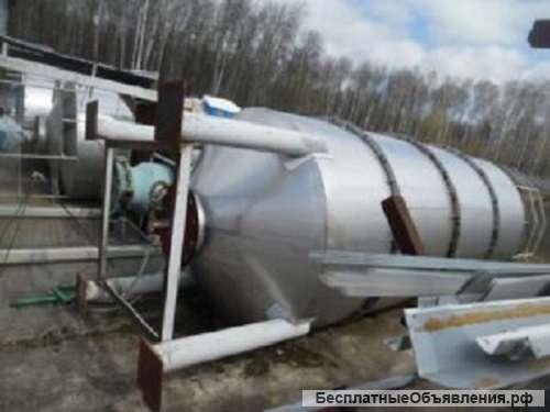 Силос нержавеющий, объем -11 куб.м., вертикального исполнения