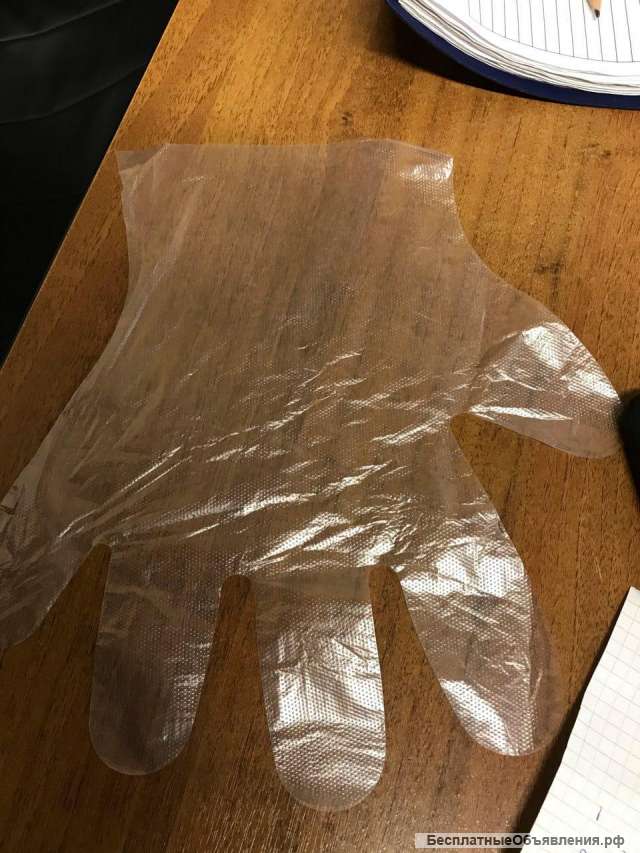 Перчатки полиэтиленовые одноразовые