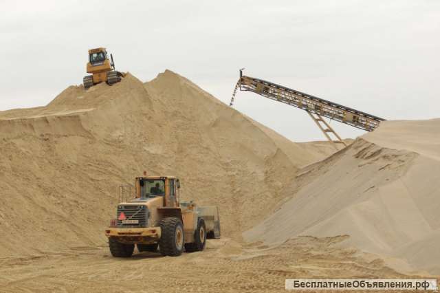 Песок, щебень, камень ракушечник, смеси