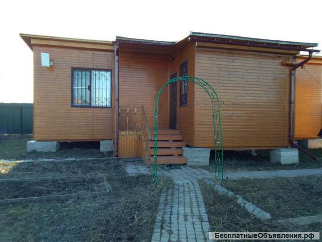 Одноэтажный дом, каркасный в американском стиле, односкатный со всеми удобствами