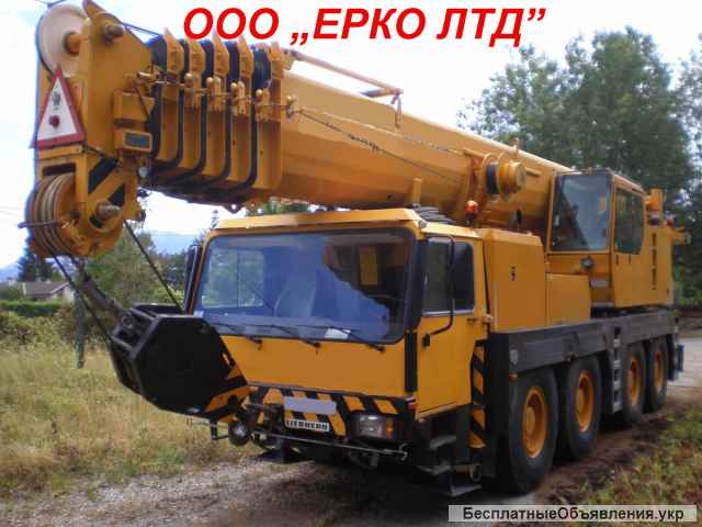 Аренда автокрана Васильков 40 тонн Либхер – услуги крана 10, 16, 25 т, 50, 100, 200 тн, 300 тонн