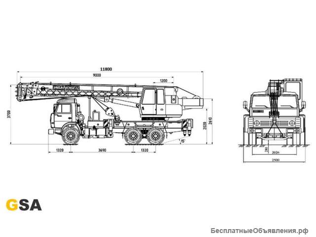 Аренда автокрана кс-45717к-1 ивановец