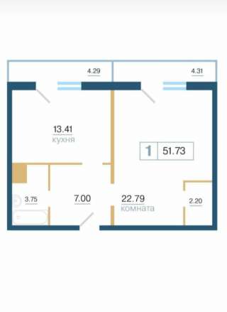 1 комнатная квартира