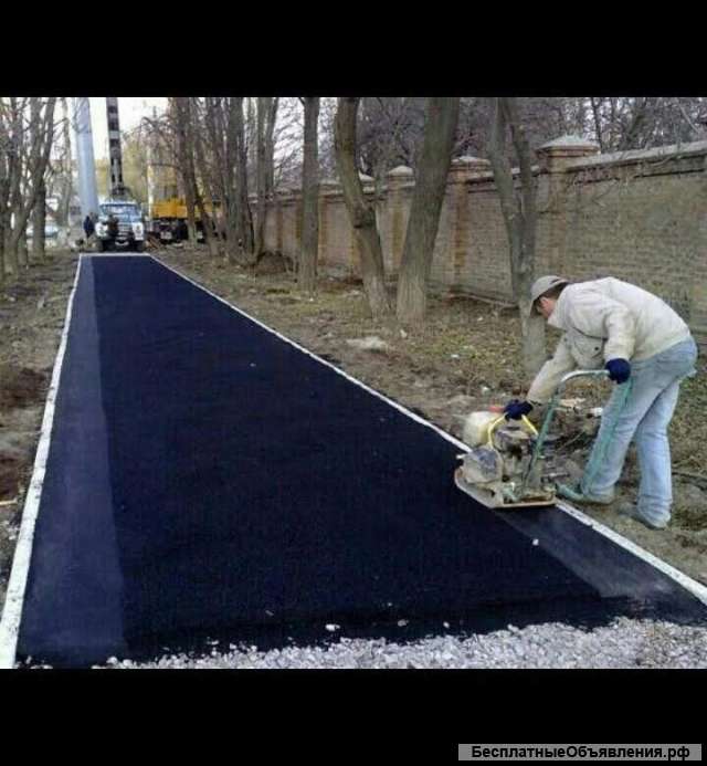 Асфальтирование, укладка крошка благоустройству