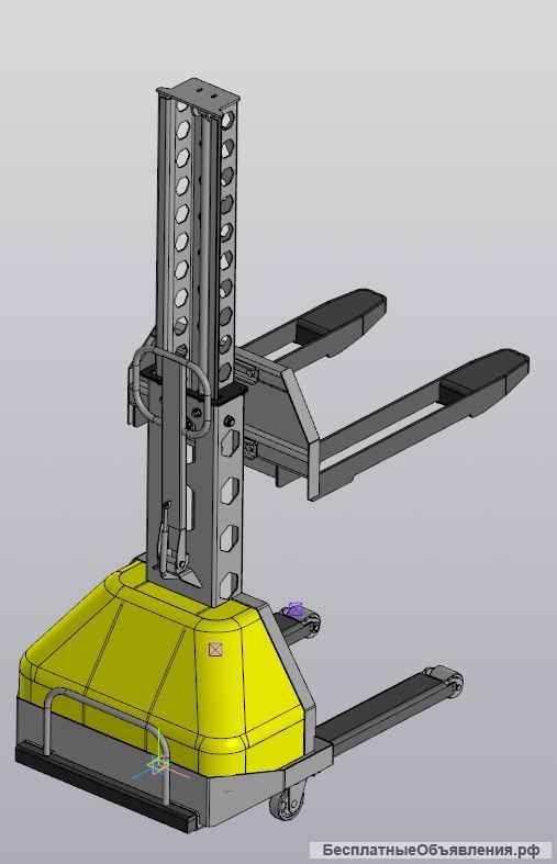 Штабелер полуавтомат, сам загрузит себя в фургон