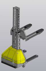 Штабелер полуавтомат, сам загрузит себя в фургон