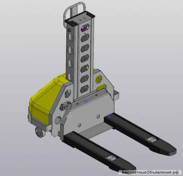 Штабелер полуавтомат, сам загрузит себя в фургон
