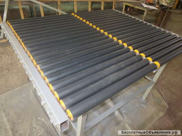 Неприводной рольганг с ПВХ роликами