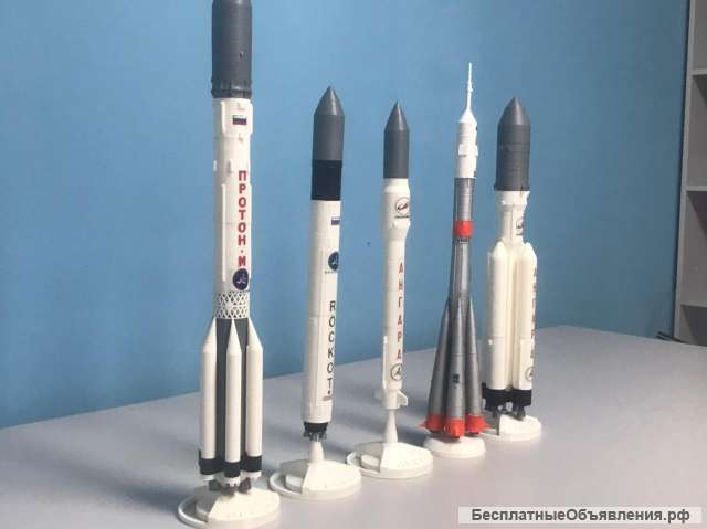 Макеты ракет Протон-М, Союз, Ангара, Рокот